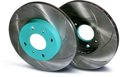 Project Mu - SCR Pure Plus6 Front Slotted Rotors (Black) - Mitsubishi Minicab DS17V/DS16T SPPS111-S6BK - Rzcrewgarage