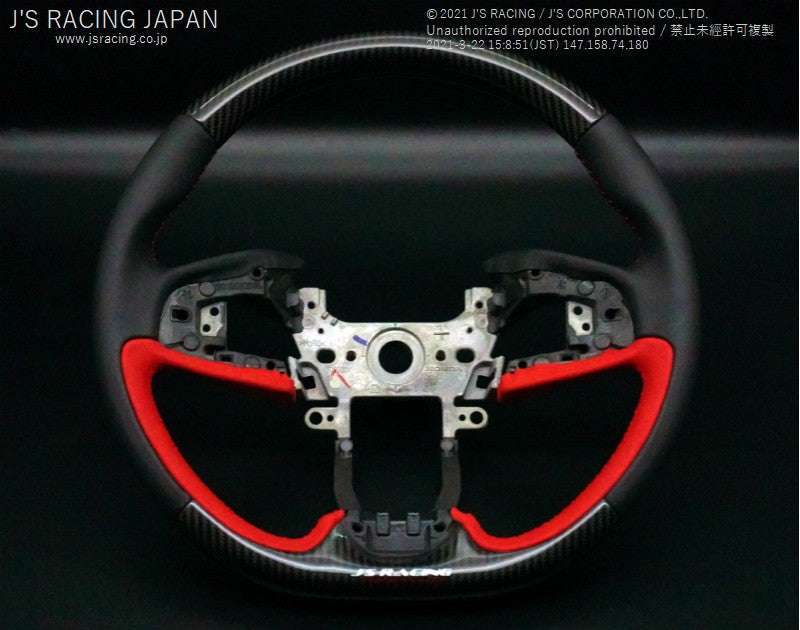 Js Racing - Sports Steering Carbon/Leather - Honda Civic Type R FK8-SSG-K8-CL - RZCrewGarage