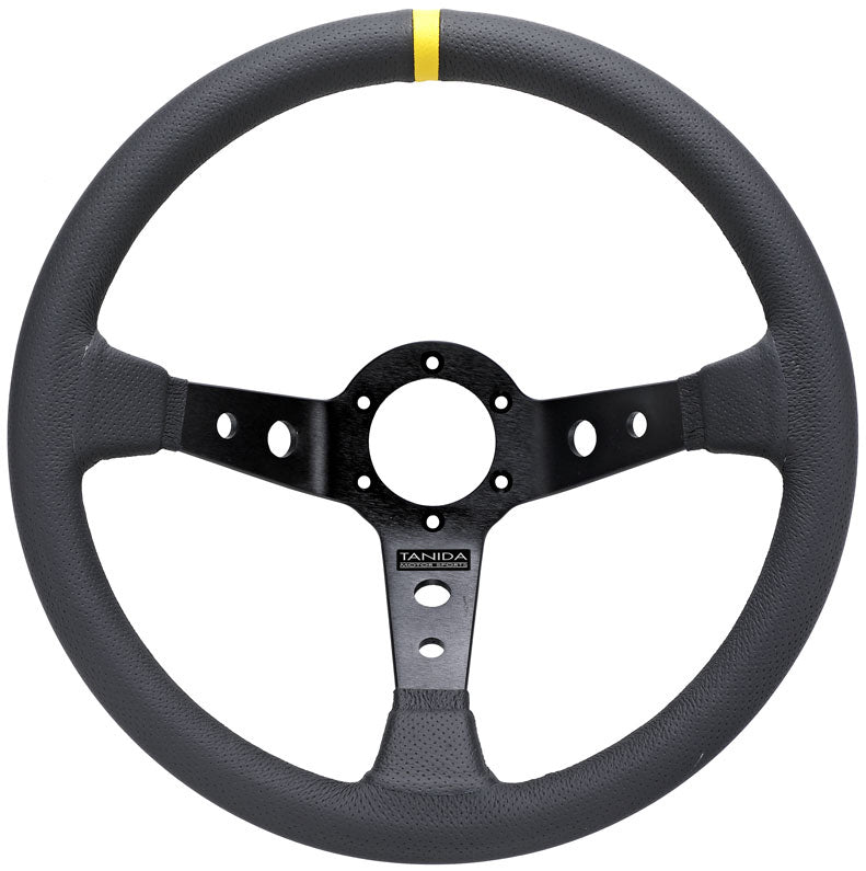 Juran - Sprint II Steering Wheels - 3 Spokes Leather 350mm - 90mm Deep Dish - 364050 - RZCrewGarage