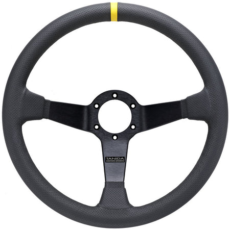 Juran - Sprint III Steering Wheels - 3 Spokes Leather 350mm - 90mm Deep Dish - 364050 - RZCrewGarage