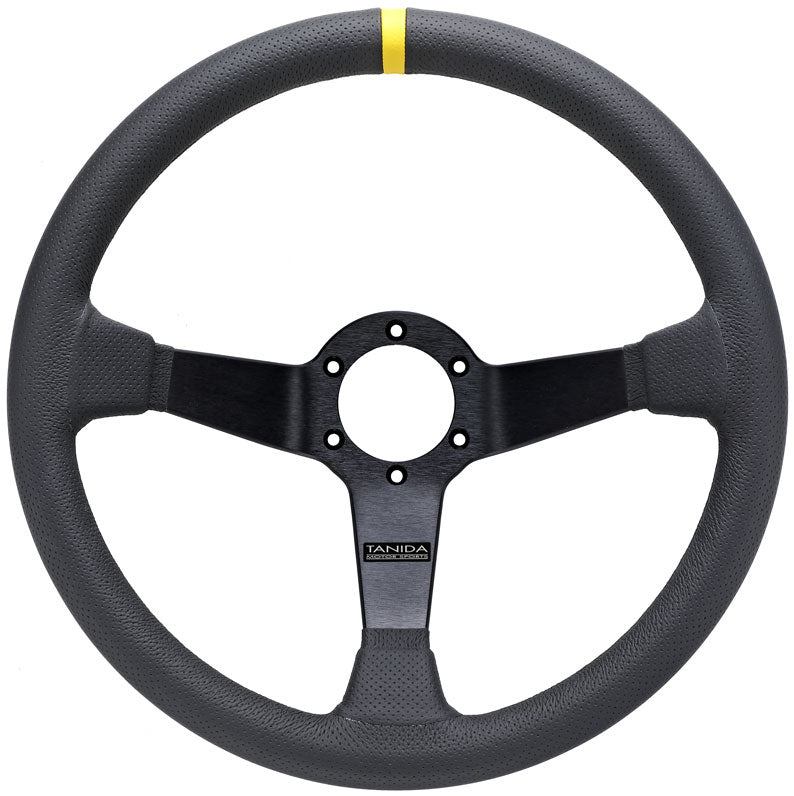 Juran - Sprint III Steering Wheels - 3 Spokes Leather 350mm - 90mm Deep Dish - 364050 - RZCrewGarage