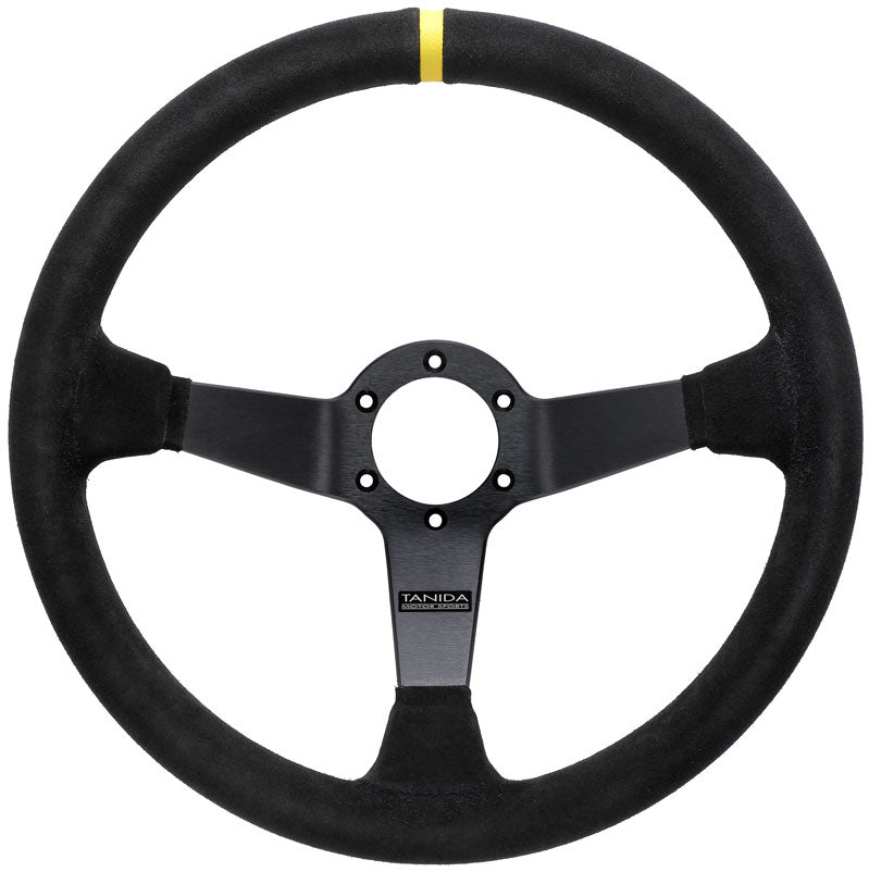 Juran - Sprint III Steering Wheels - 3 Spokes Suede 350mm - 90mm Deep Dish - 364043 - RZCrewGarage