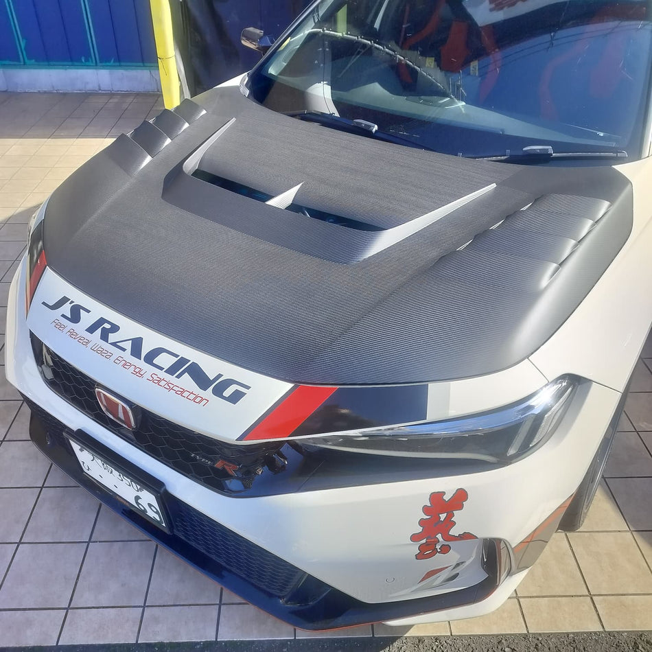 Js Racing - Phantom Dry Carbon Bonnet - Honda - Civic Type R FL5