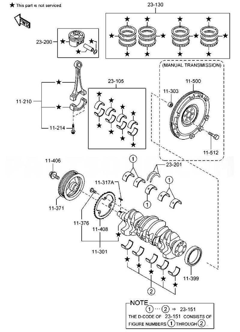 Genuine Mazda Parts - FLYWHEEL - Mazda - MX-5 Miata Roadster ND5RC-PEES-11-500 - Rzcrewgarage