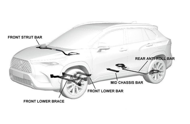 Rzcrew Garage - Super Circuit Rear Anti-roll Bar (19mm) - Toyota Corolla Cross XG10 - RZCrewGarage