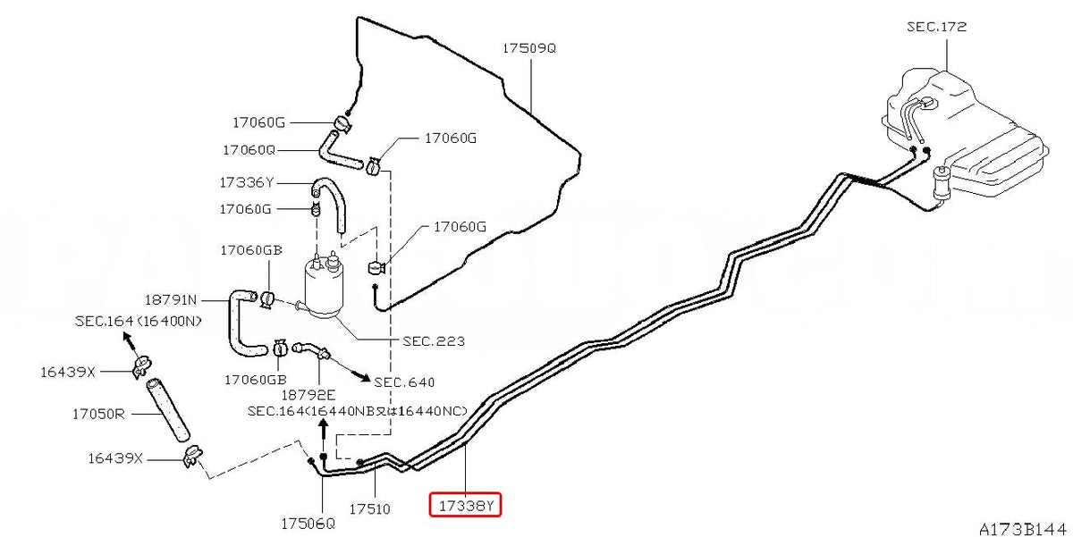 NISMO TUBE-BREATHER - Nissan - Skyline GT-R BNR32 - 17338-RHR20