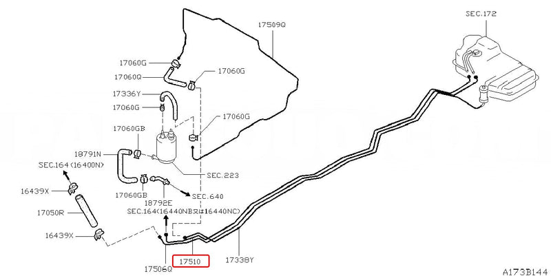NISMO TUBE-FUEL RETURN - Nissan - Skyline GT-R BNR32 - 17510-RHR20