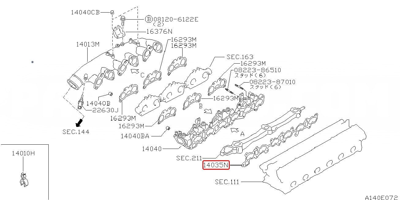 NISMO GASKET-INTAKE MANIFOLD - Nissan - Skyline GT-R BNR32 - 14035-05U10