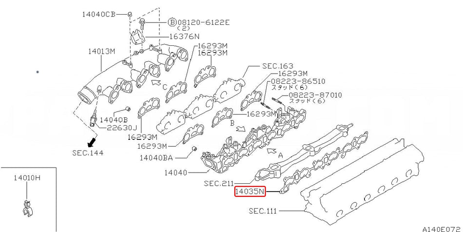 NISMO GASKET-INTAKE MANIFOLD - Nissan - Skyline GT-R BNR32 - 14035-05U10