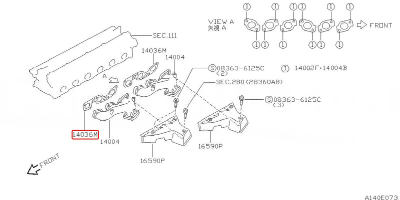 NISMO GASKET-EXHAUST MANIFOLD - Nissan - Skyline GT-R BNR32 - 14036-RHR20