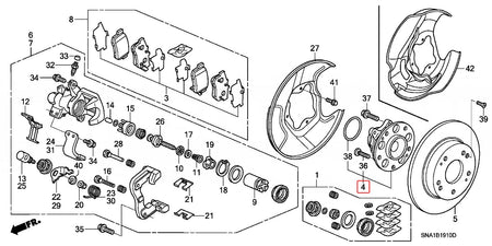Genuine Honda Parts - Genuine Honda Parts - Bearing Assy., RR. Hub Unit (NTN) - Honda - FD2R - 42200-SNA-A51 - Rzcrewgarage