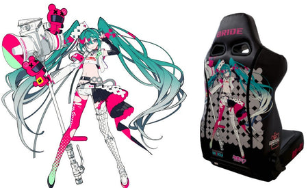 Bride Ergoster Racing miku 2025 Ver. Reclinable Seat - FRP - Black-E64RM4 - Rzcrewgarage