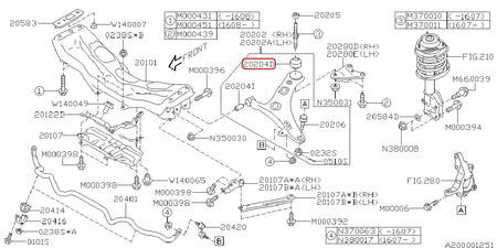 Subaru OEM - Subaru OEM - FRONT LOWER ARM BUSHING-TRANSVERSE LINK,REAR - Subaru - Forester SJ5 APPLIED A to C - 20204AG011  - Rzcrewgarage