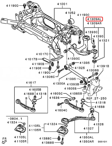 OEM Mitsubishi - OEM Mitsubishi - ARM ASSY,RR SUSP,UPR LH - Mitsubishi - CZ4A - 4110A051 - Rzcrewgarage