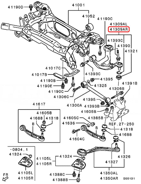 OEM Mitsubishi - OEM Mitsubishi - ARM ASSY,RR SUSP,UPR RH - Mitsubishi - CZ4A - 4110A052 - Rzcrewgarage