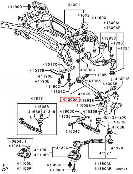 OEM Mitsubishi - OEM Mitsubishi - ARM ASSY,RR SUSP,LWR - Mitsubishi - CZ4A - 4113A049 - Rzcrewgarage