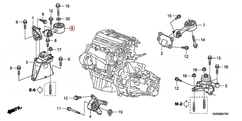 Genuine Honda Parts 50880-SMT-E02 ROD, UPPER TORQUE FN2R