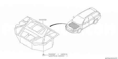 Subaru OEM - Hood Insulator - Subaru - Legacy Touring Wagon BP5 APPLIED A to F - 90815AG400 - Rzcrew Garage