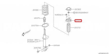 Subaru OEM - Subaru OEM - STRUT MOUNT-Rear - Subaru - Forester SJ5 APPLIED A to C - 20390FE000 - Rzcrewgarage
