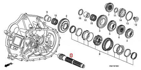 Genuine Honda COUNTERSHAFT - Honda - FD2R - 23221-RPN-000 - RZCrewGarage
