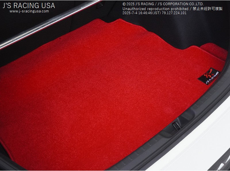 Js Racing - RED Trunk Mat (RHD) - Honda - Civic Type R FK8 - XRLM-K8-RD