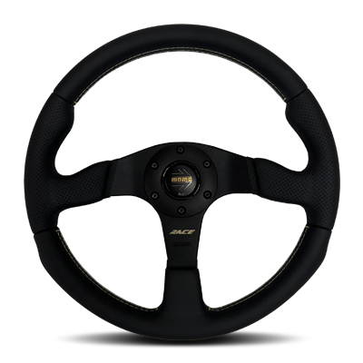 Momo - Race Noto Black Steering Wheels - 3 Spokes Leather - 350mm-AL-02 - RZCrewGarage