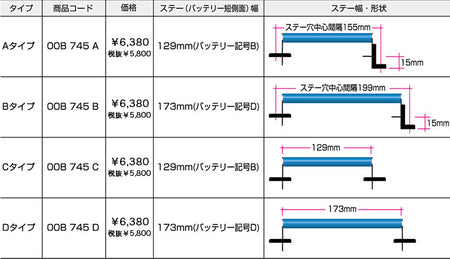Cusco Japan - Battery Stay A Type - 129mm - 00B 745 A - Rzcrewgarage