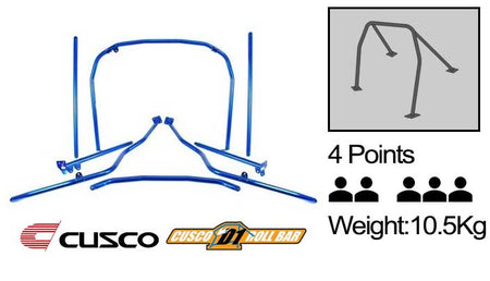 Cusco - D1 - 4 Points Roll Cage ( 5 Passengers ) - Honda - Fit-Jazz GK5 - 3A2 261 A