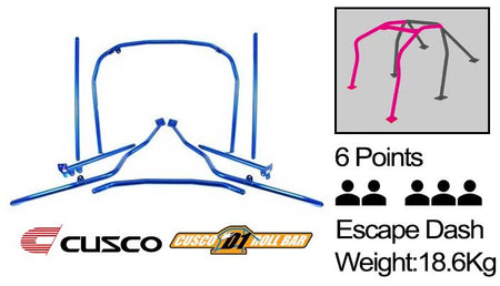 Cusco - D1 - 6 Points Roll Cage ( 5 Passengers Escape Dash) - Honda - Civic EF Hatchback - 307 261 B