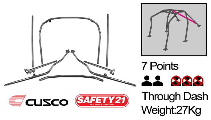 Cusco - Safety 21 - 7 Points Roll Cage ( 2 Passengers Through Dash) - Toyota - 86 ZN6 - 965 290 F20