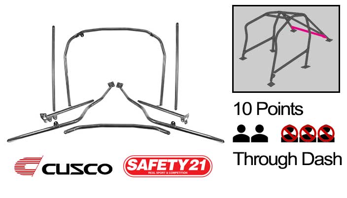 Cusco - Safety 21 Works Type - 10 Points Roll Cage ( 2 Passengers Through Dash) - Toyota - 86 ZN6 - 965 290 W10
