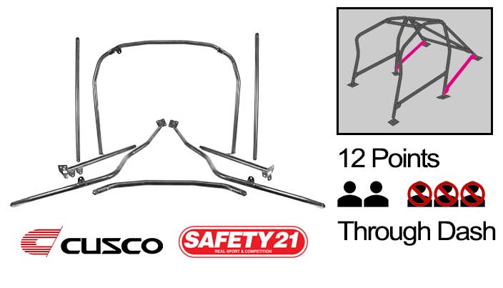 Cusco - Safety 21 Works Type - 12 Points Roll Cage ( 2 Passengers Through Dash) - Toyota - 86 ZN6 - 965 290 W12