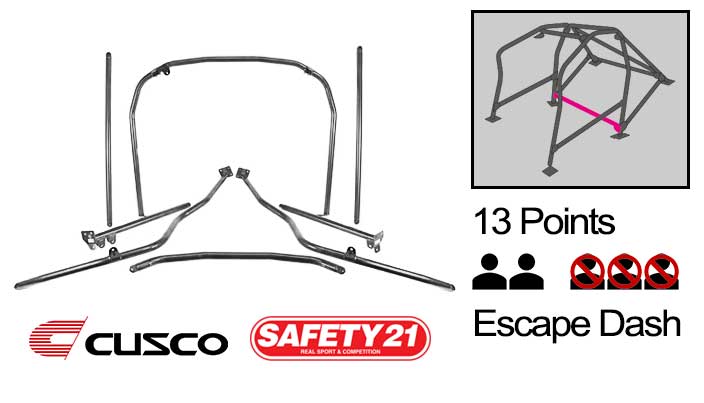 Cusco - Safety 21 Works Type - 13 Points Roll Cage ( 2 Passengers Escape Dash) - Toyota - 86 ZN6 - 965 270 W13
