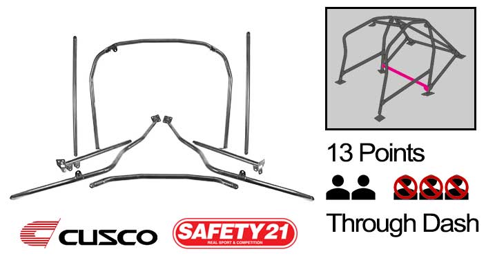 Cusco - Safety 21 Works Type - 13 Points Roll Cage ( 2 Passengers Through Dash) - Toyota - 86 ZN6 - 965 290 W13
