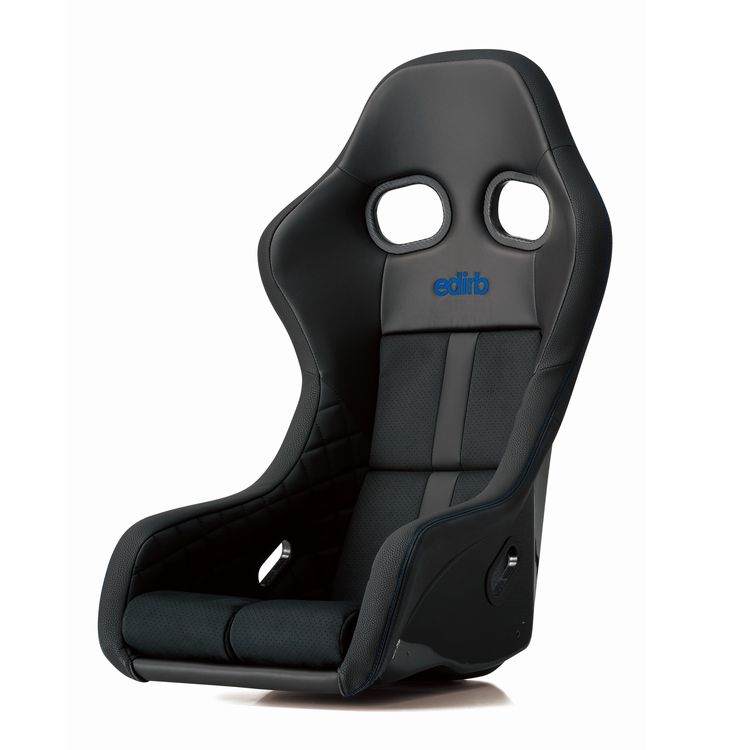 Edirb 0A1 Blue Stitching Fixed Bucket Seat - Carbon - Black-HA1PCC - Rzcrewgarage