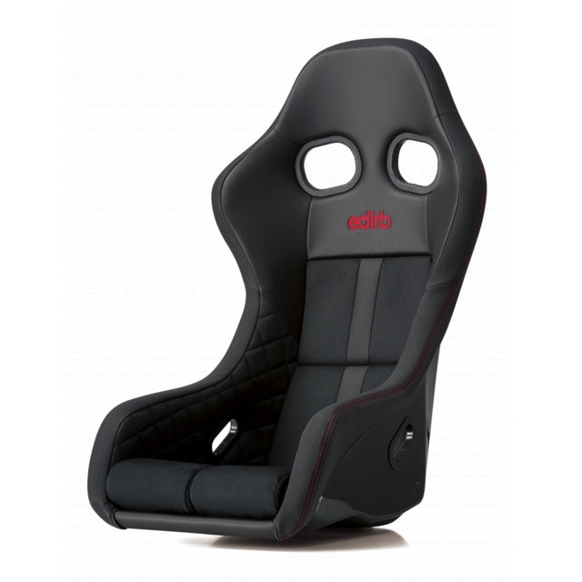 Edirb 0A1 Red Stitching Fixed Bucket Seat - Carbon - Black-HA1PBC - Rzcrewgarage