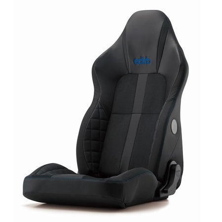 Edirb 132V Blue Stitching Reclinable Seat - Frp - Black-I32CVP - Rzcrewgarage