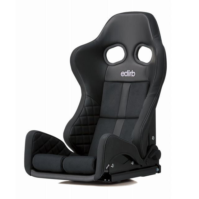 Edirb 162 Grey Stitching Reclinable Seat - Carbon - Black-G62PLC - Rzcrewgarage