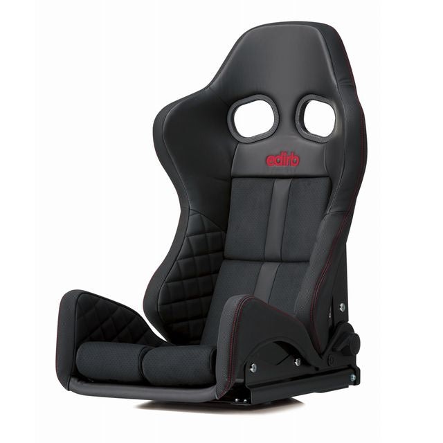 Edirb 162 Red Stitching Reclinable Seat - Carbon - Black-G62PBC - Rzcrewgarage