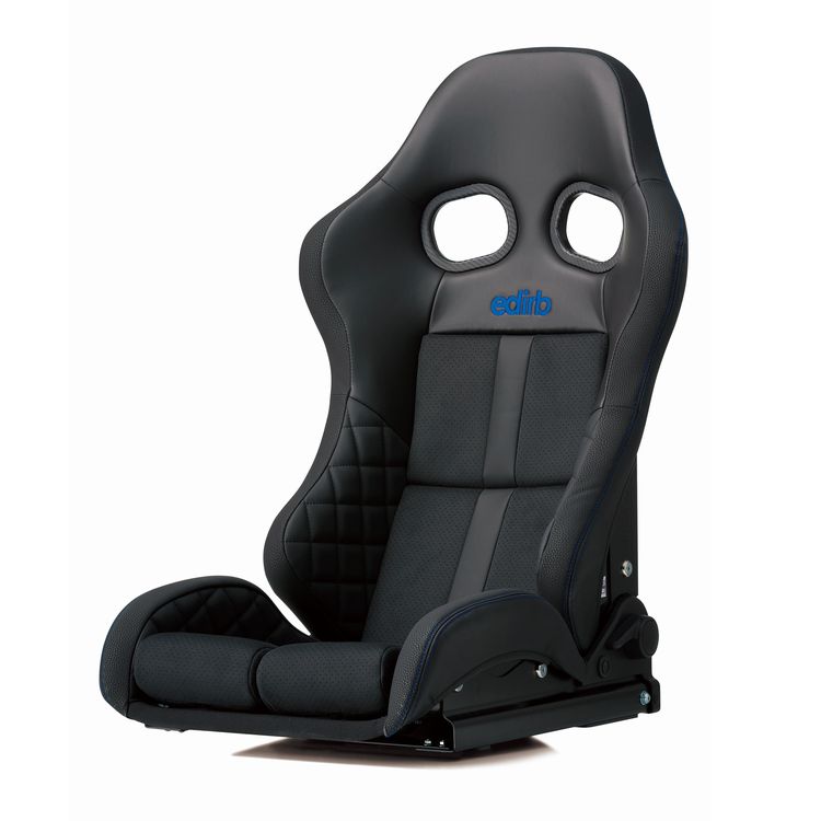 Edirb 172 Blue Stitching Reclinable Seat - Carbon - Black-G72PCC - Rzcrewgarage