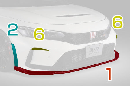 Blitz - Front Duct Line - Honda - Civic Type R FL5 -  - Rzcrew Garage
