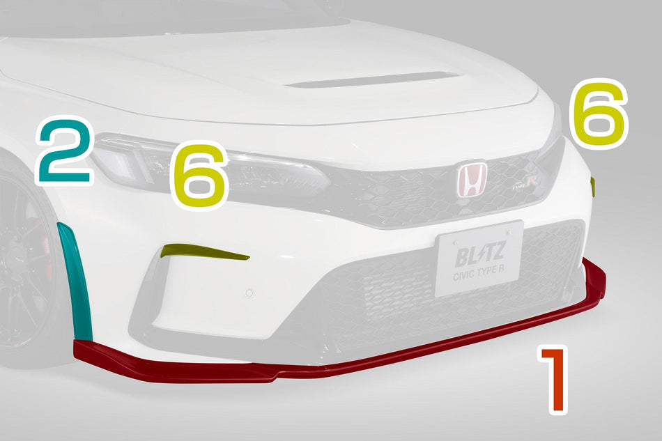 Blitz - Front Lip Spoiler - Honda - Civic Type R FL5 - 60461 - Rzcrew Garage