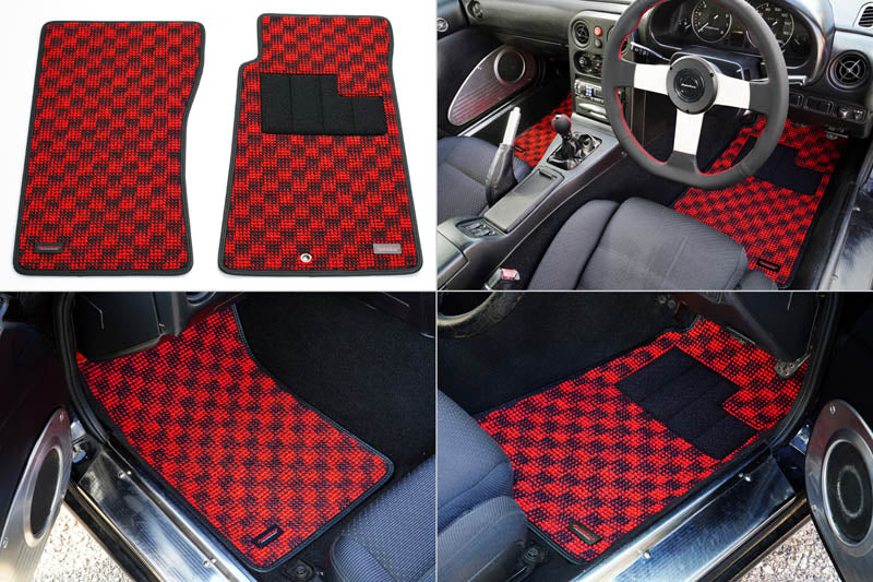 Autoexe - RED Sports Floor Mat (RHD) - Mazda - MX-5 Miata Roadster NA/NB - 