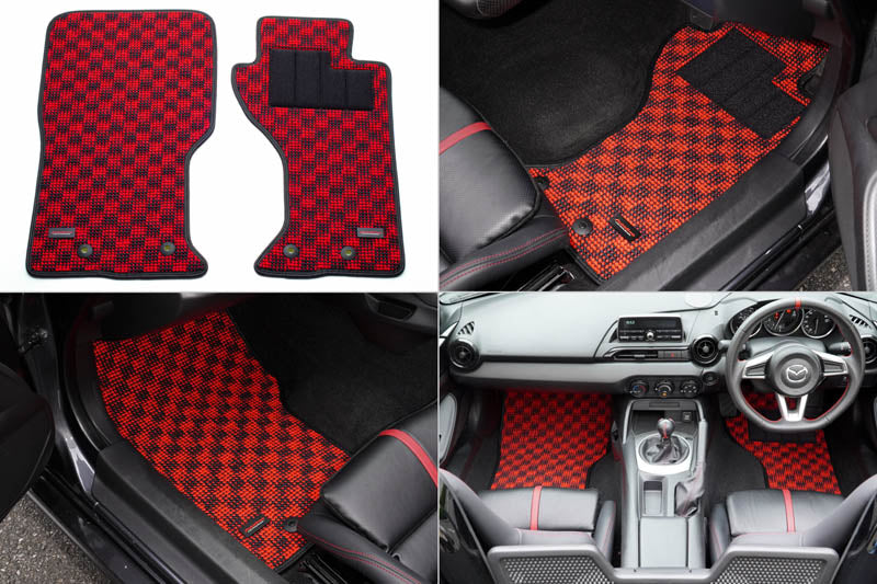 Autoexe - RED Sports Floor Mat (RHD) - Mazda - MX-5 Miata Roadster RF ND - 