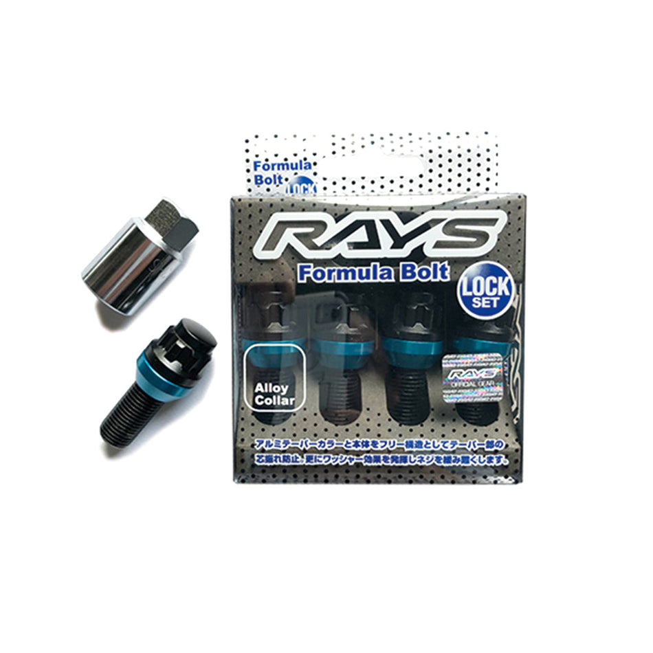 Rays - Formula Lock Bolt Set L28 - 4 Pieces - Black - M14x1.25 - RZCrewGarage