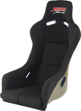 Juran GTX100 JURAN Logo Fixed Bucket Seat - Frp - Black-GTX100-FRP-BK-J - Rzcrewgarage