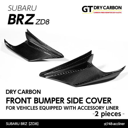 Axis-Parts - Drycarbon front bumper side cover for vehicles equipped with accessory liner - Subaru - BRZ ZD8 - st748-accliner - Rzcrew Garage