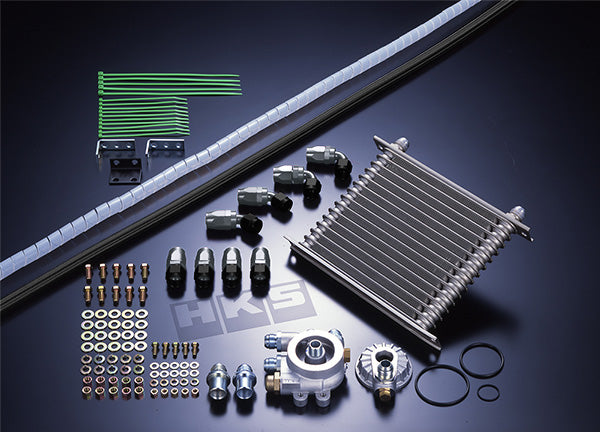 HKS 15 Rows R Type Black Oil Cooler Kit - Universal