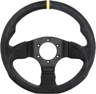 Juran - Racing 300S Steering Wheels - 3 Spokes Suede 300mm - FLAT Dish - 363602 - RZCrewGarage