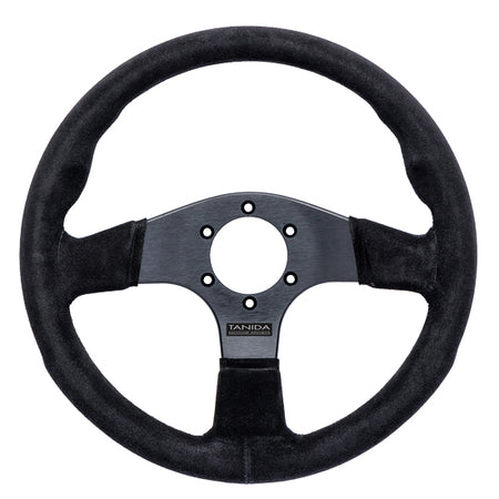 Juran - Racing 350S w/o Centerline Steering Wheels - 3 Spokes Suede 350mm - FLAT Dish - 363886 - RZCrewGarage
